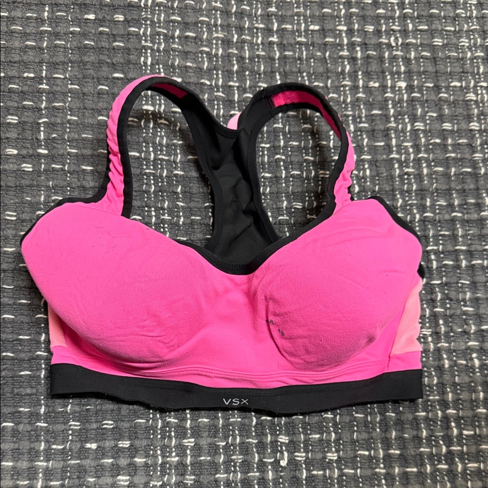 VSX Hot Pink and Black Racerback Sports Bra
